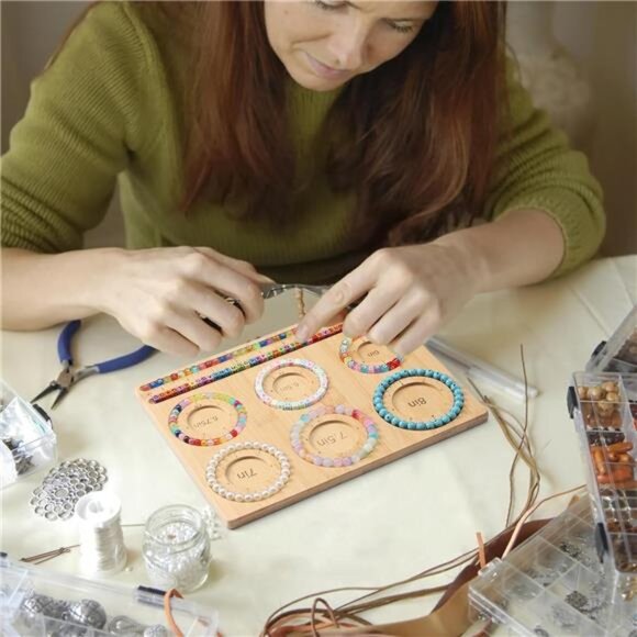 Bead Board for Jewelry Making, Bamboo Beading Board for Jewelry - Picture 7 of 8
